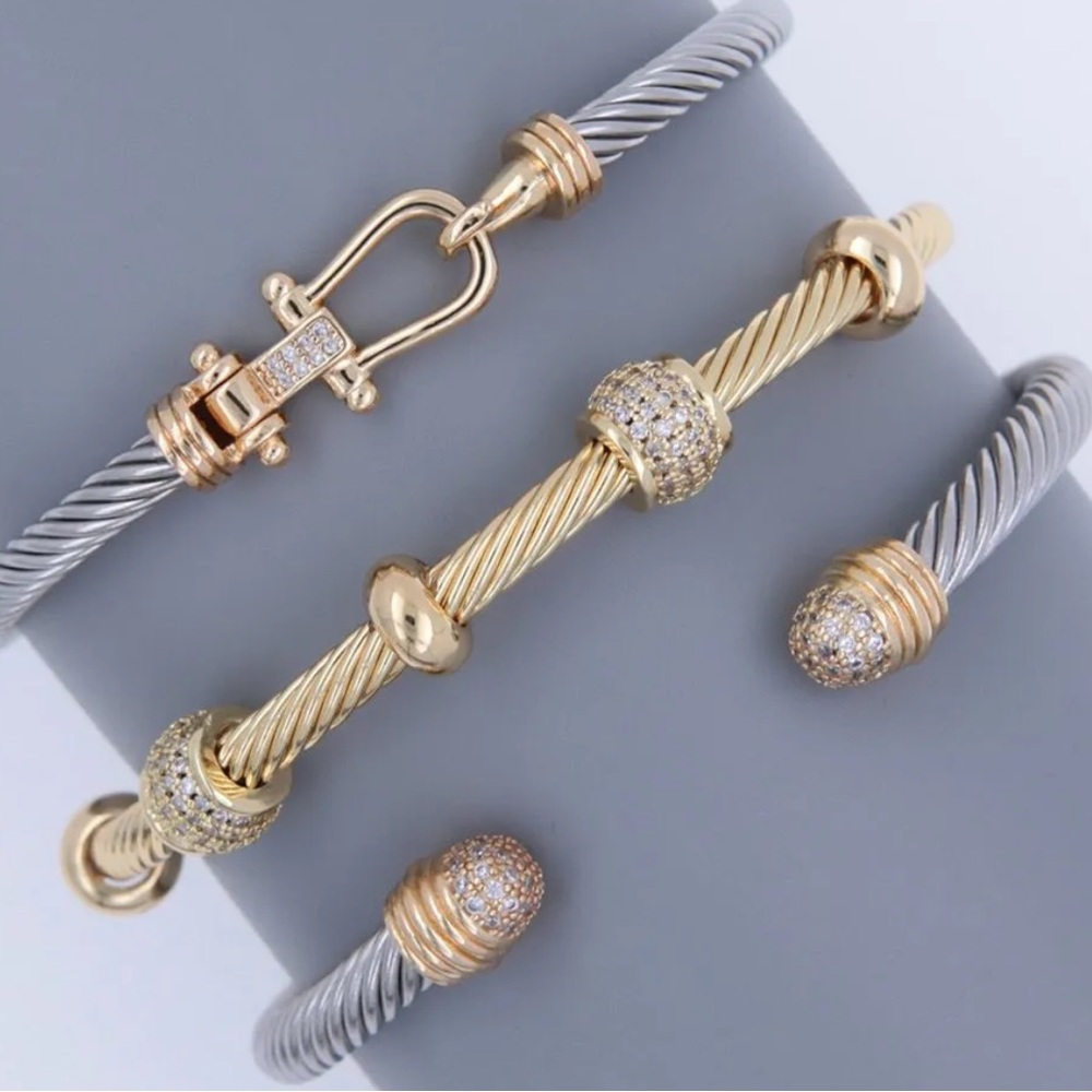 Elegant Gold and Silver Women's Bangles